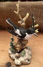 BOEHM PORCELAIN PIED FLYCATCHER WITH BROOM # 200-40 MALVERN, ENGLAND 1978 picture