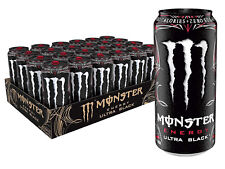 Monster Energy Ultra Black, Sugar Free Energy Drink, 16 Ounce (Pack of 24) picture