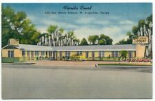 St. Augustine FL Florida Court Motel Linen Postcard Florida picture