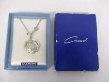 VINTAGE CREED STERLING SILVER CHAIN NECKLACE with SAINT ANNE PENDANT MIB picture