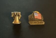 Liberty Bell & We The People Patriotic Pins Lot Of 2 picture