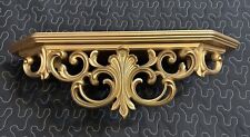 Vintage Syroco USA Hollywood Regency Design Gold Wall Shelf #4600 Mid Century picture