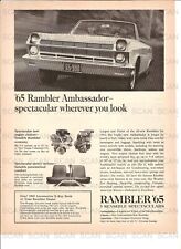 1965 American Motors Rambler Ambassador Vintage Magazine Ad     Automobile picture