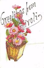 NY, New York  TIVOLI Greetings FLOWERS~GLITTER  Dutchess County c1910's Postcard picture