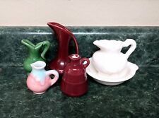 Vintage Lot Of 5 Miniature Pottery Pitchers/Creamers CAMARK, UHL, MORTON  picture