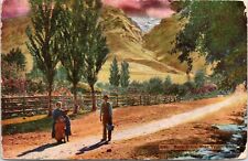 C.1910s Utah Valley UT Rural Scene Children Scenic Landscape Postcard A56 picture