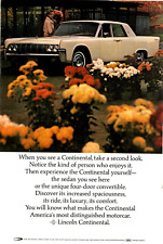 1964 Print Ad Lincoln Continental Sedan 4 Door Distinguished Motorcar Luxury picture