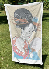 Vintage Geisha Girl Beach Bath Towel Asian Decorative 35