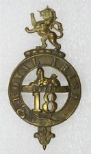 British Army Badge: 18th Royal Irish Regiment of Foot c.1880's - brass picture