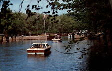 Maine Naples Songo Locks boats ~ dated 1985 postcard sku695 picture