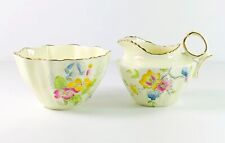 Vintage Paragon Cream Sugar Set Floral Gold Trim Fine China England 1930s C281 picture