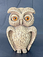 Vintage 1977-78 Solid Resin Owl Statue Lemart Originals 9.5
