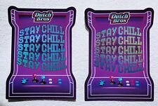 Two (2) Dutch Bros Stickers Stay Chill July 2024 picture