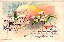 Vintage John Winsch Easter Lillies Flower, Beautiful Sunrise, Heavens Postcard picture