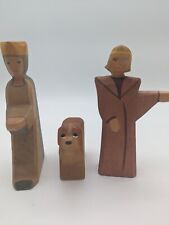 Vintage Wooden Ostheimer figures Man Woman And Dog  picture