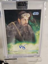 2019 Topps Star Wars Stellar Signatures Riz Ahmed Bodhi Rook 15/40 Auto Green picture