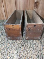 (2) Vintage Dovetailed Wooden Boxes 10.5