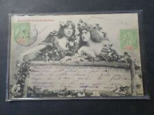 CPA Fantasy Flowers Guadeloupe, Stamp Bm Box Mobile, French Version Old Postcard picture