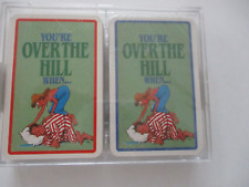 NEW YOU'RE OVER THE HILL WHEN DUAL PLAYING CARDS DECKS MADE IN BELGIUM  picture