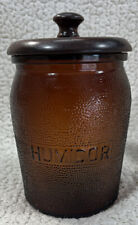VTG Dun-Rite Wood Nov Inc. Amber Textured Humidor Tobacco Jar picture