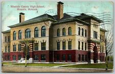 Missoula County High School, Missoula, Montana 1910 - Postcard picture