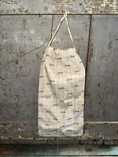 Old Cotton Pull String Ladies Seed Bag picture