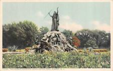 ALBANY, NY New York   THE MOSES FOUNTAIN~Washington Park   c1920's Postcard picture