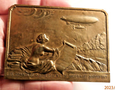 1909 THE FIRST BELGIUM ZEPPELIN PLAQUE PERFECT AND SCARCE C-1865 picture