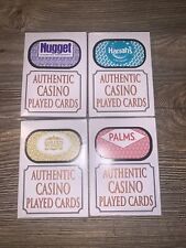 Authenic Casino Played Playing Cards Lot 4 Decks Nugget, Harrahs, Palm’s. O picture