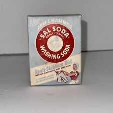 Vintage Arm & Hammer Sal Washing Soda Vintage 1950s Unopened Soap Laundry USA picture