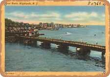 Metal Sign - New Jersey Postcard - Boat basin, Highlands, N.J. picture