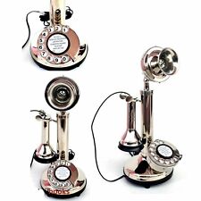 Vintage Style Rotary Dial Classic Candlestick Working Desk Telephone  Home Decor picture