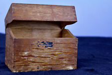 Vintage Weis Wooden Dovetailed Recipe Box Brass Side Hinges picture