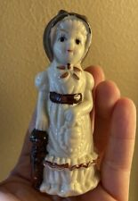 Vintage Porcelain Girl Holding Umbrella Figurine 4