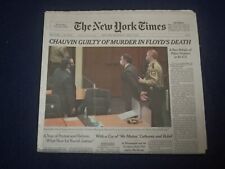 2021 APRIL 21 NEW YORK TIMES - CHAUVIN GUILTY OF MURDER IN GEORGE FLOYD'S DEATH picture