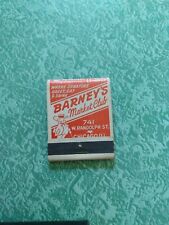 Vintage Matchbook Ephemera Collectible J6 Chicago Illinois Barney's market club picture