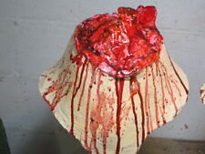 Bloody Severed Head Stump Gory Neck Mask Decapitation Costume GagTrick Gore Prop picture