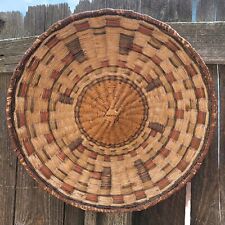 Antique Hopi Native American Polychrome Hand Woven Flat Basket 14