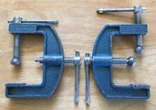 Chadwick 3 Way C-Clamps Blue 2-3/8 Capacity Vintage Japan Lot of 2 picture