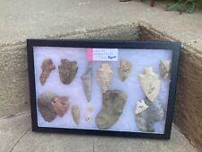 Native American Indian Stone Artifacts Arrowhead Tools Flint Scraper Lot Kansas picture