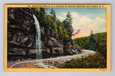 Franklin NC-North Carolina, Bridgal Veil Falls, Antique, Vintage Postcard picture