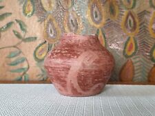 Antique Native American Taos Pueblo Handmade Hand Painted Pottery Vase picture