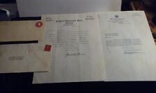 Lot 4 Vintage 1920's Business Letters Envelopes & Letterheads Correspondence picture