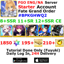 [ENG/NA][INST] FGO / Fate Grand Order Starter Account 8+SSR 190+Tix 1870+SQ #BPK picture