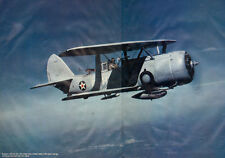 Magazine Classic Airplane print photo CURTISS SBC-4 Helldiver Bi Plane 081515 picture