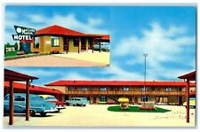 c1950's Mallory Manor Motel Restaurant Classic Cars Denver Colorado CO Postcard picture