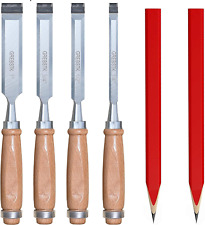 Professional Wood Chisel Set for Woodworking, Sturdy Chrome Vanadium Steel Beech picture
