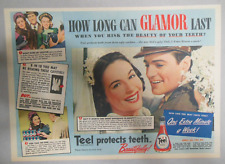 Teel Liquid Dentifrice Ad: Can Glamour Last ? 1944 Size: 11 x 15 Inches picture