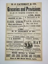 1887 Lynn Massachusetts Advertisement Grocery Caverly Ballard Hurlbut Foss Breed picture