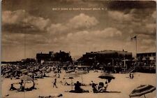 1940s POINT PLEASANT BEACH NEW JERSEY BEACH SCENE ARCADE LITHO POSTCARD 26-192 picture